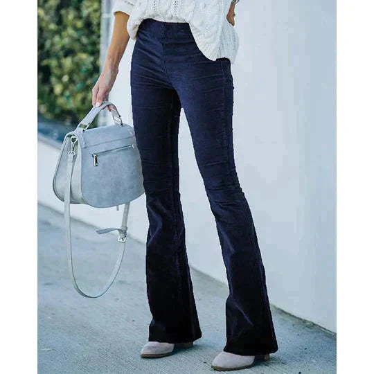 Imogen - Fashionable flared trousers with stretch