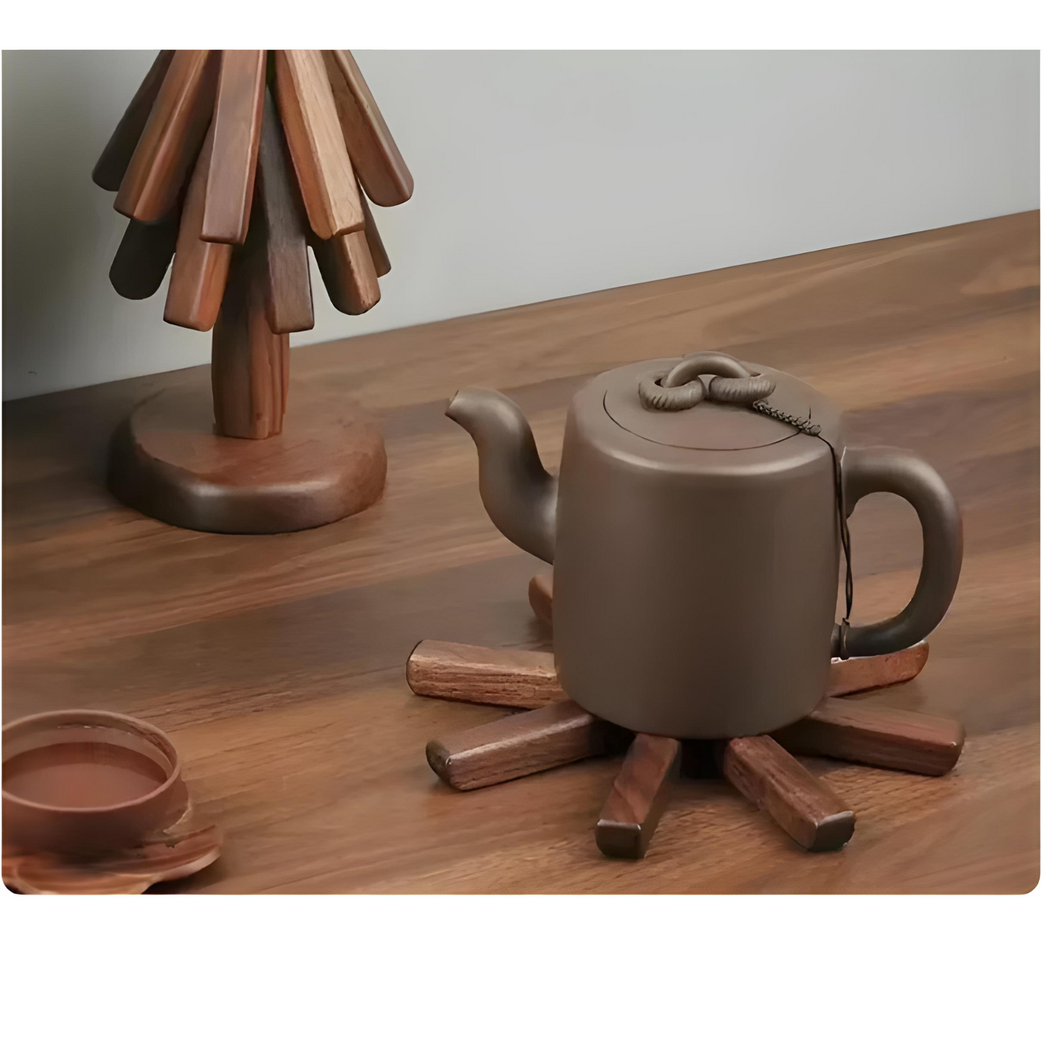 Wooden Tree Coasters, Trivets for Hot Dishes
