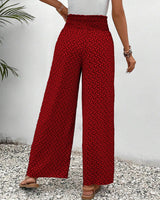 SUSANA - Elasticated trousers with wide leg