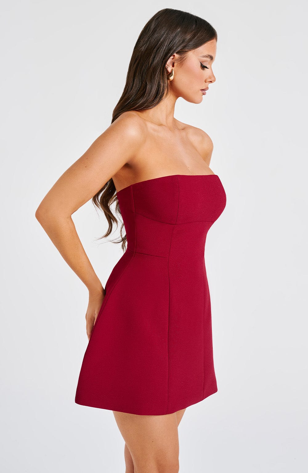 ASHA MINI DRESS - WINE