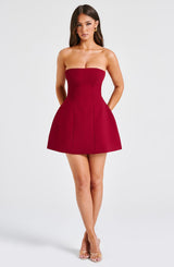 ASHA MINI DRESS - WINE