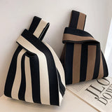 Zara - Chic striped canvas tote bag