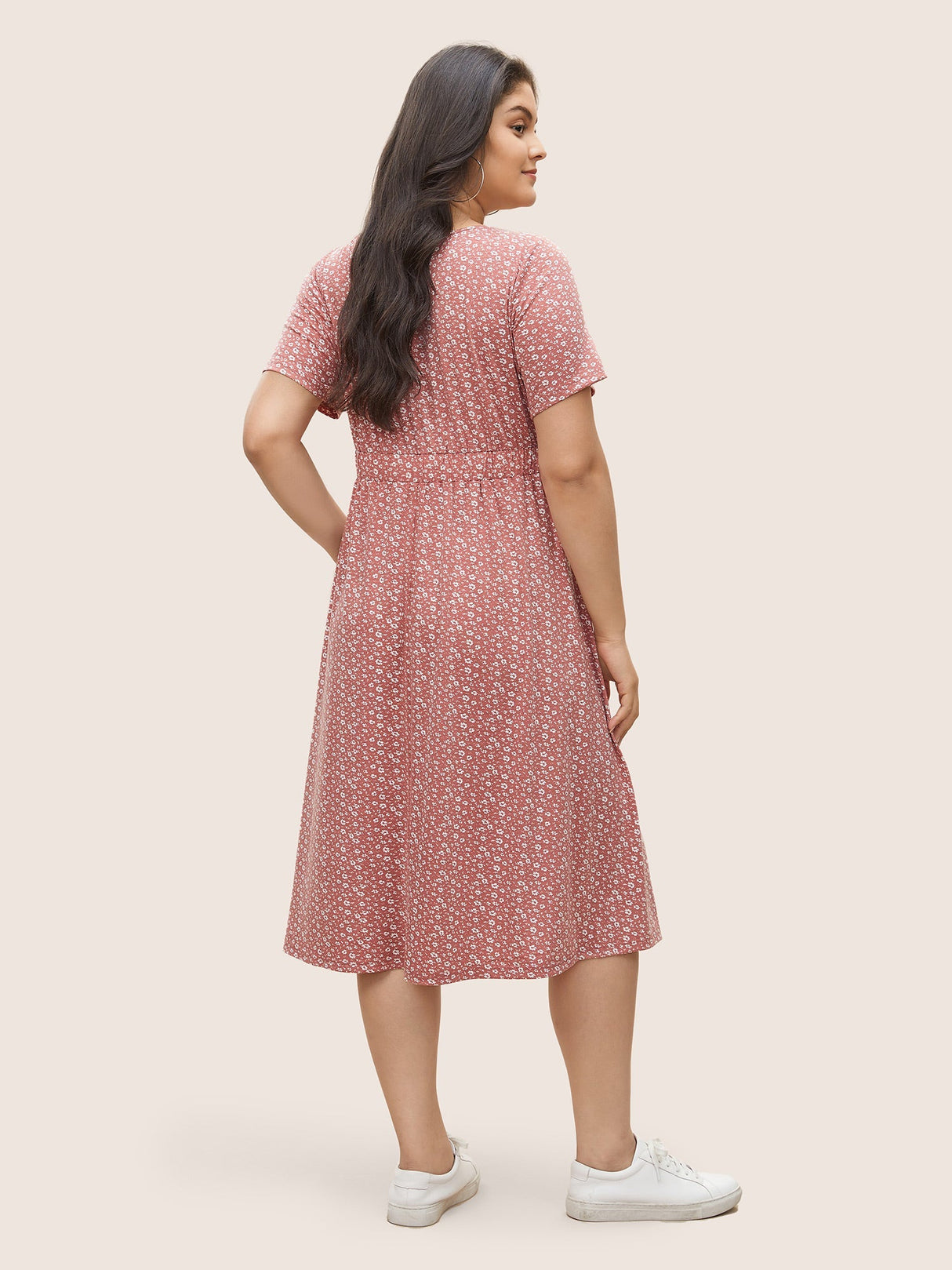 Supersoft Essentials Ditsy Floral Pocket Elastic Waist Dress