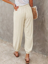 Livia - Long trousers with high waist