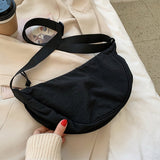 Crescent-shaped bag