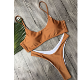 Plain Bikini Swimsuit For Women Ordina