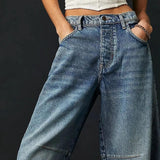 Mia - High-rise utility jeans with wide leg