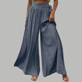 Sophia - High-waisted wide trousers with print pattern