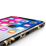 Halloween Black & Gold Spider Slim Phone Cases, Gold Flower Phone Case
