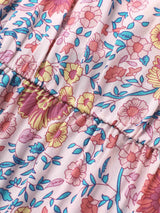 Floral Elastic Waist Patchwork Cami Dress