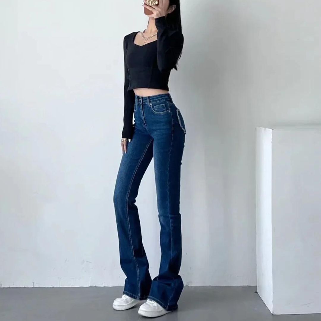 Ara - Jeans With High Waist and Heart Fringes