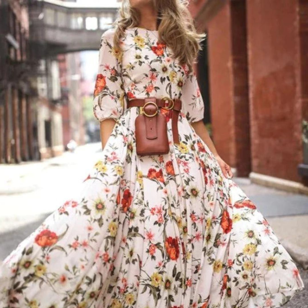 Gianna - Flowing maxi dress with floral pattern