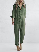 TRUDI - Stylish green jumpsuit