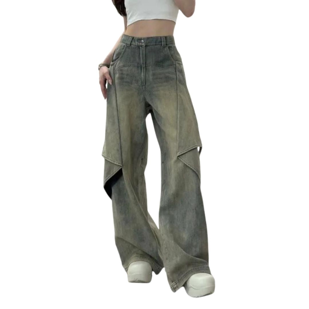 Valencia - Layered wide-leg skater jeans