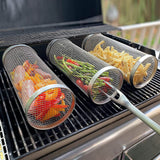 Rolling BBQ Grilling Basket