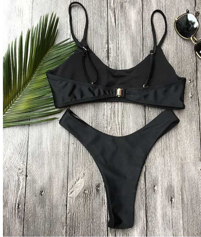 Plain Bikini Swimsuit For Women Ordina