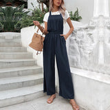 Caroline - Jumpsuit with wide leg and waist tightening