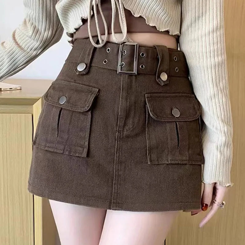 Aria - High-waisted skort with utility pockets