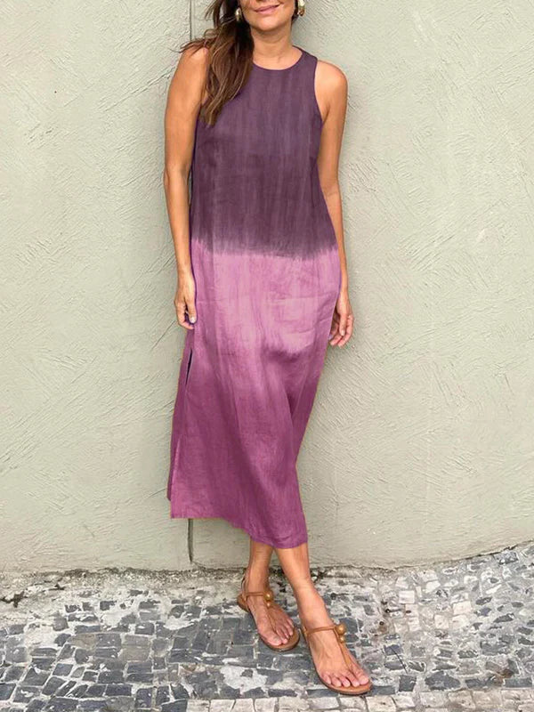 Lysette | Comfy casual long dress with tie-dye