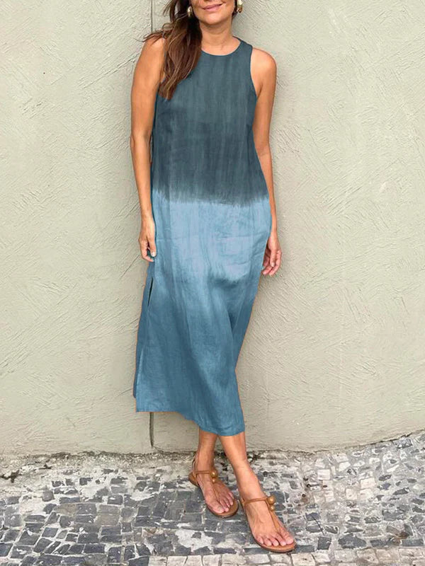 Lysette | Comfy casual long dress with tie-dye