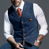 Fidel - Sleeveless men's waistcoat with classic turn-up sleeves