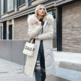 Stylish coat with faux fur