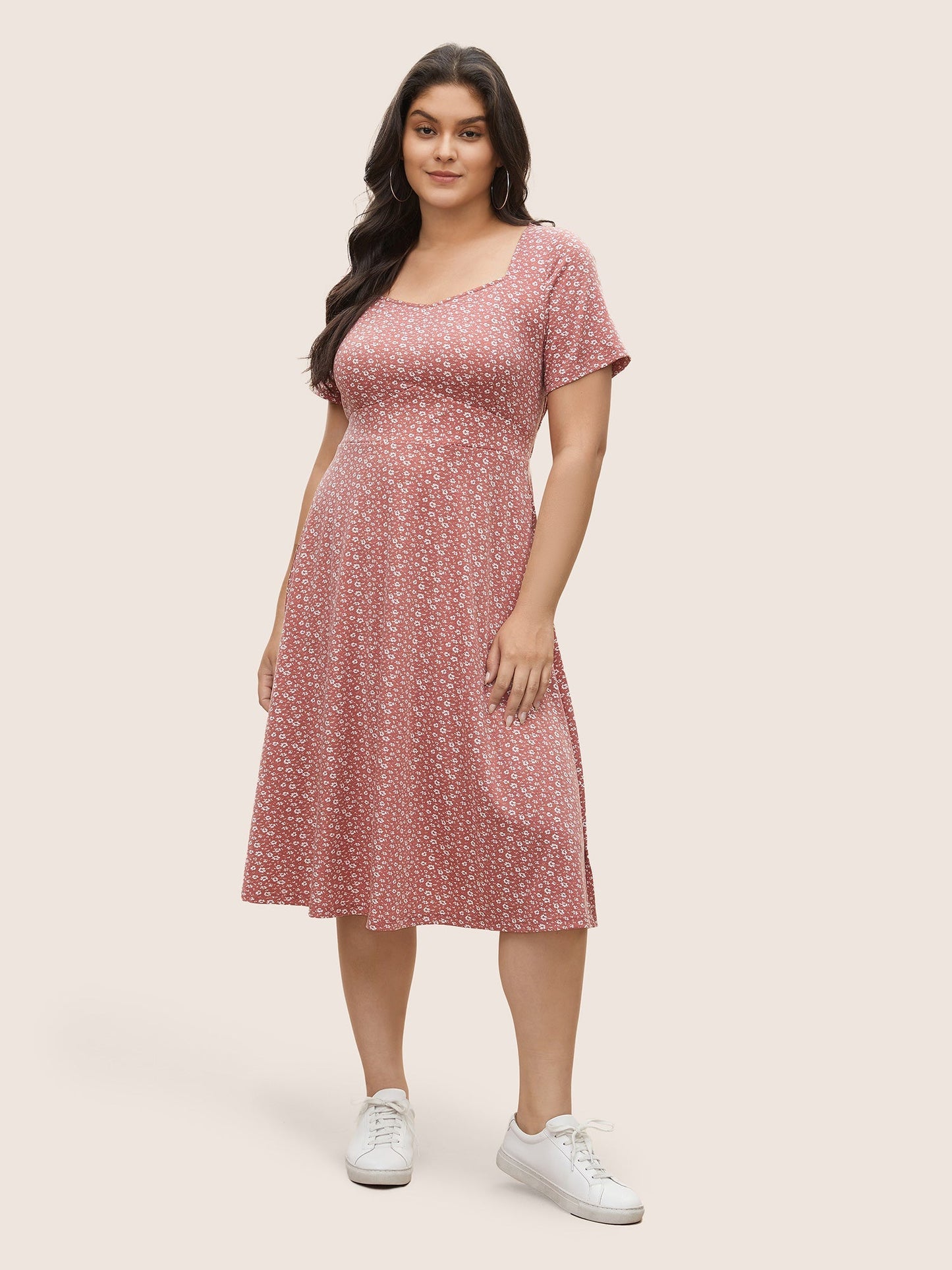 Supersoft Essentials Ditsy Floral Pocket Elastic Waist Dress