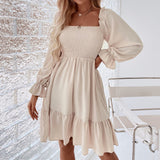 Camila Dress - Radiate feminine elegance in this ruffled mini dress