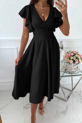 Jolene - Ladies casual dress Sexy V-neck loose dress