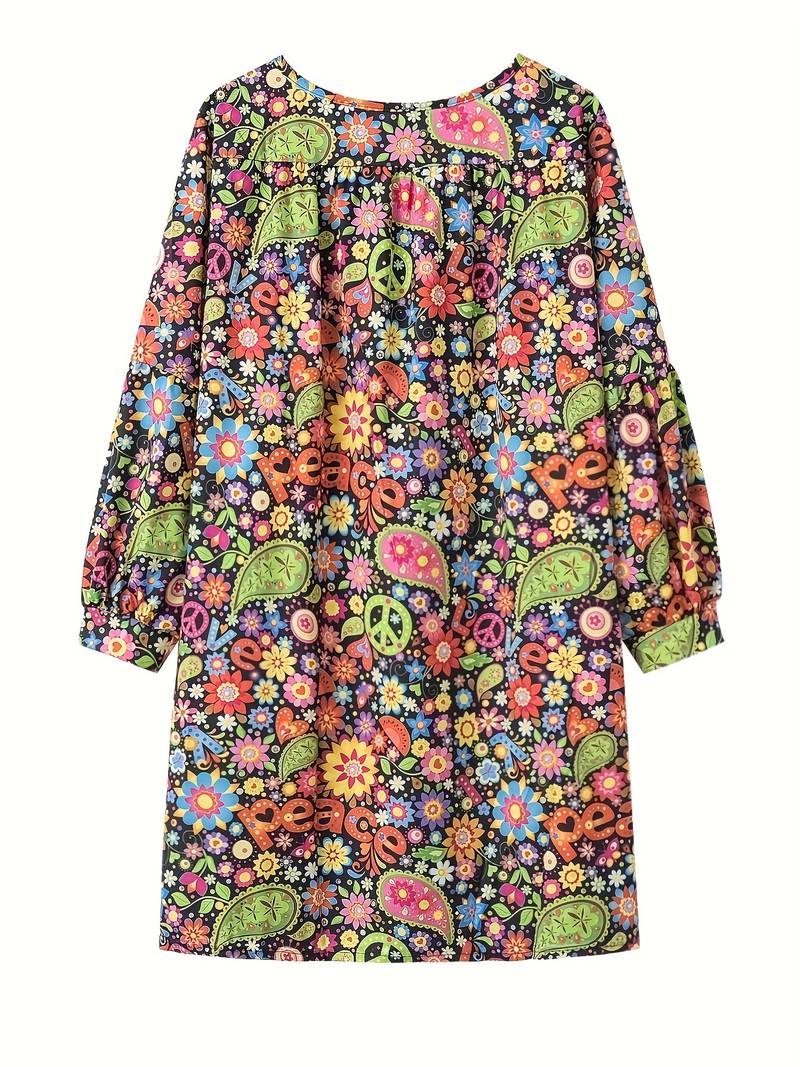 Gaila - Floral dress with V-neckline