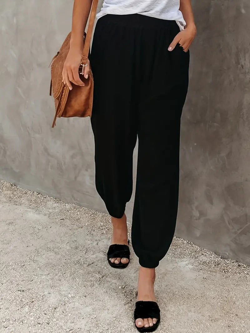 Livia - Long trousers with high waist