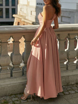 Meadow - Long dress with sloping shoulders