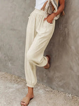 Livia - Long trousers with high waist