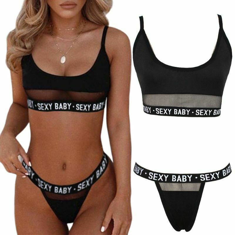 Sexy Open Face Bikini With Letter Slit Olivia