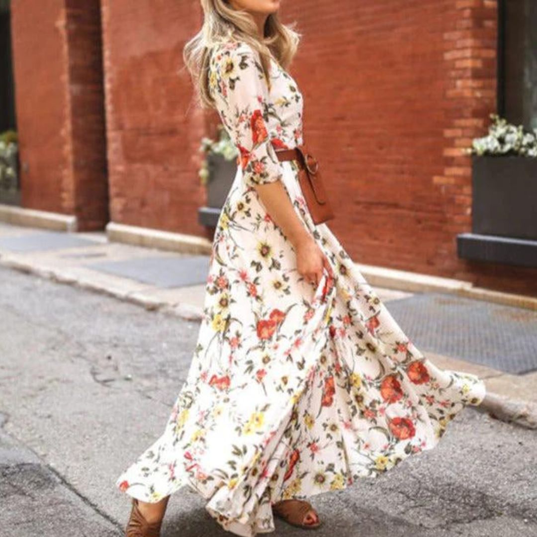 Gianna - Flowing maxi dress with floral pattern