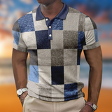 Flavio™ - Men's slim plaid polo shirt