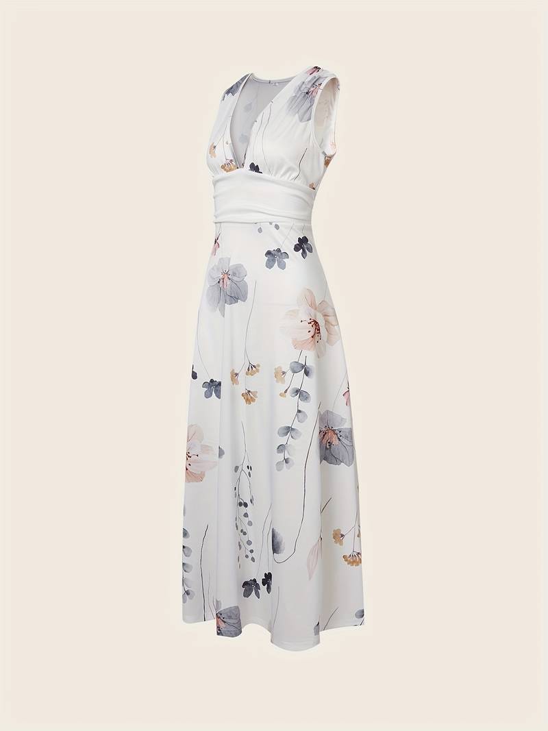 Cassandra - Long dress with floral print