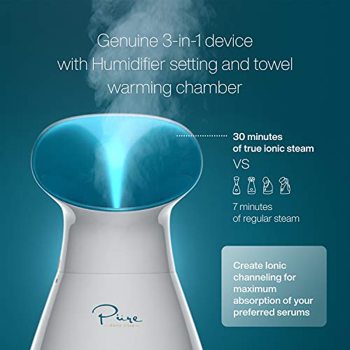 NanoSteamer Large 3-in-1 Nano Ionic Facial Steamer with Precise Temp Control