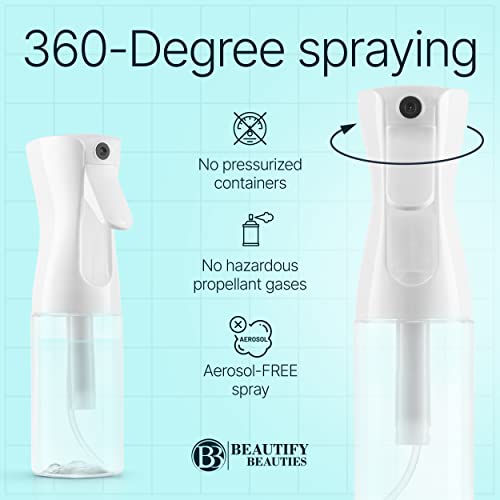 Hair Spray Bottle – Ultra Fine Continuous Water Mister for Hairstyling