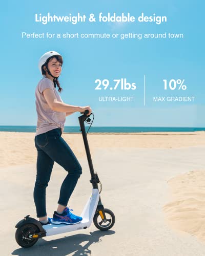 ES50B Electric Scooter - 12.4 Miles Range & 15.5 MPH - Lightweight and Foldable E Kick Scooter for Kids, Teens & Adults