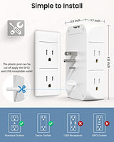 Mifaso Wall Outlet Extender with Shelf and Night Light
