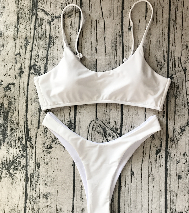 Plain Bikini Swimsuit For Women Ordina