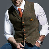 Fidel - Sleeveless men's waistcoat with classic turn-up sleeves