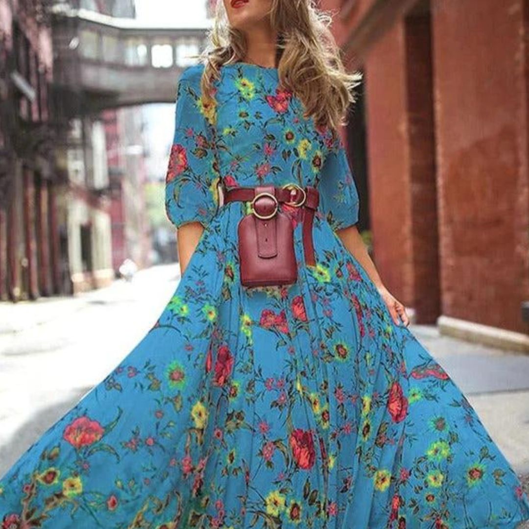 Gianna - Flowing maxi dress with floral pattern