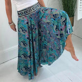 Layla - Boho chic paisley print palazzo pants