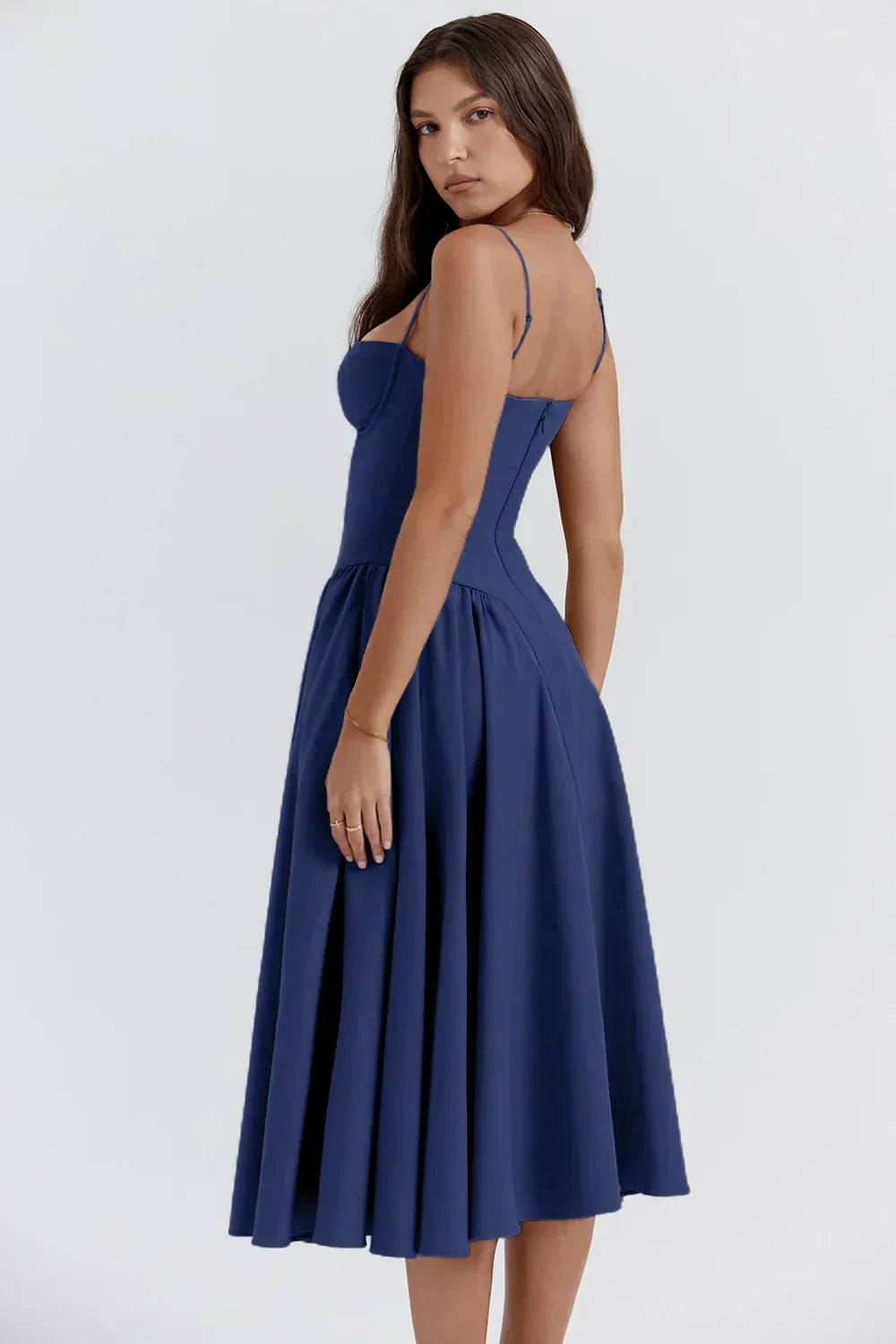 Victoria | Sleeveless midi dress with corset fit - Attractive fit