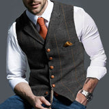 Fidel - Sleeveless men's waistcoat with classic turn-up sleeves