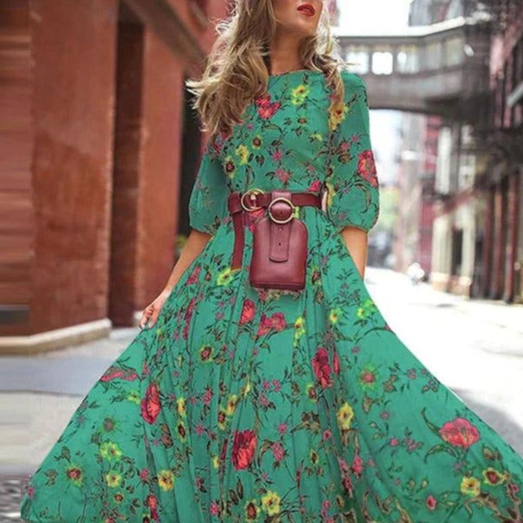 Gianna - Flowing maxi dress with floral pattern