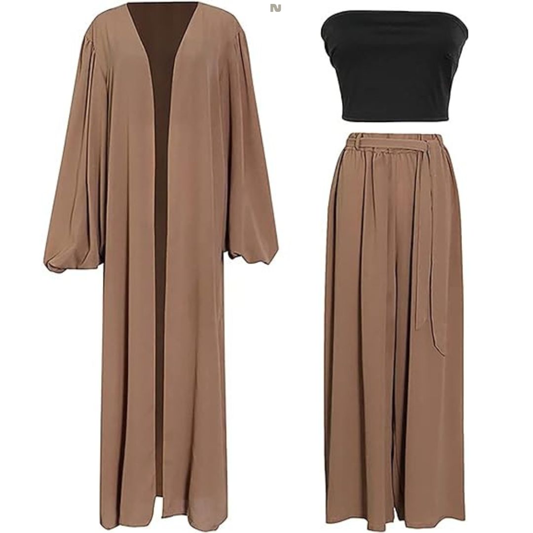 Aria - Wide-leg trousers with drawstring