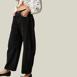 Mia - High-rise utility jeans with wide leg